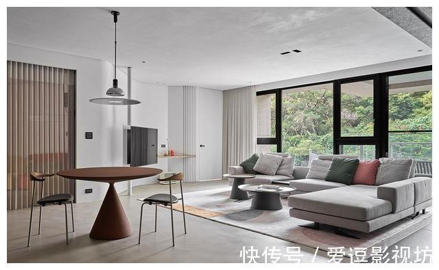 装修设计|“去客厅化”的另一种设计，把客厅旋转45°后，简直不要太爽