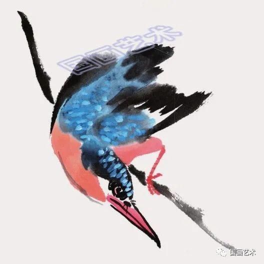  绘制出翠鸟|图文教程：轻松学画黄鹂、翠鸟