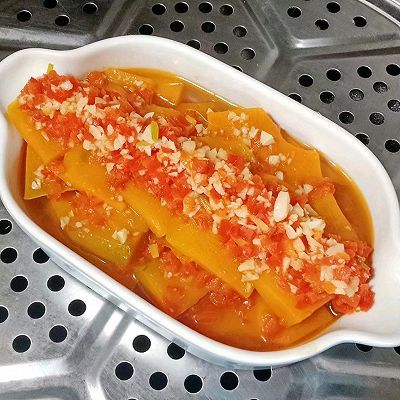 蒜蓉剁椒|剁椒蒸南瓜