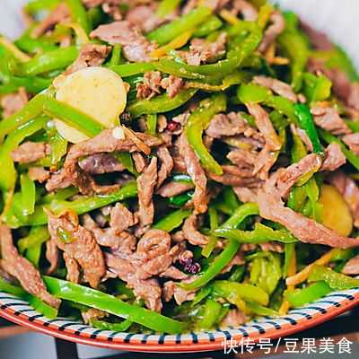 下饭菜看这里,快手“低脂青椒牛肉丝”