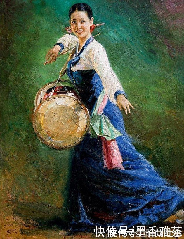 芭蕾舞者&从朝鲜精美油画,欣赏美丽的朝鲜姑娘