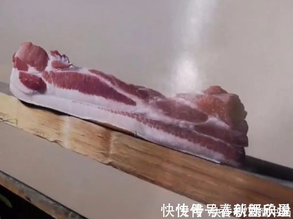 素材|油画家以猪肉为素材,创作了一幅绘画作品,惊艳了很多人