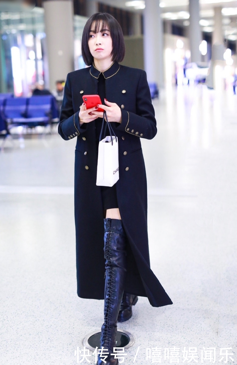 帅气|冬天想要露腿又怕冷一双过膝长靴帮到你,造型更显帅气