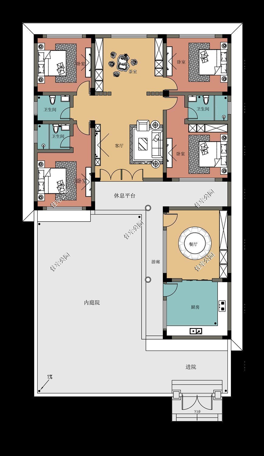 布局|养老房还是一层好,10套一层农村户型,建一栋出来送给父母正合适
