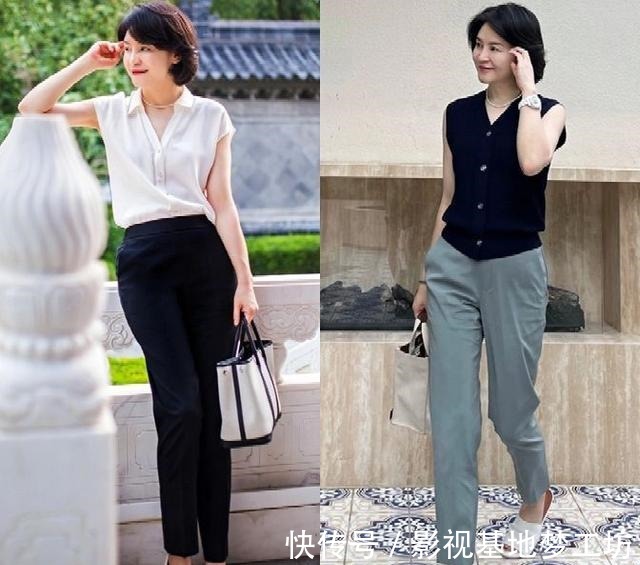 针织衫 这才是50岁+女人的夏日穿搭!不花哨、不装嫩、演绎成熟美!