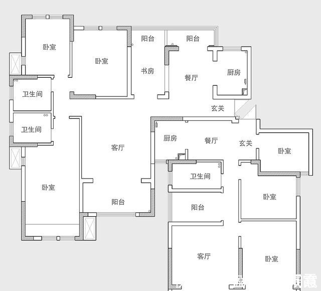 豪华|老婆不喜欢住别墅，于是我们买了两套平层打通，豪华感比别墅不差！