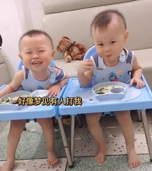 趣事|双胞胎宝宝吃饭,哥哥却呼呼大睡,弟弟赶紧“趁人之危”笑翻宝妈