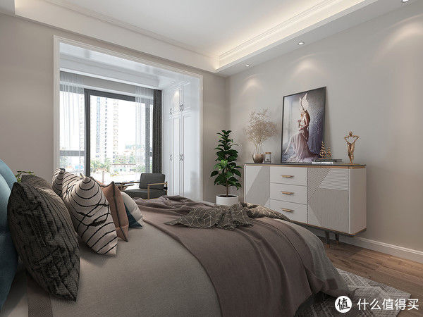 主卧室|发现一户很好看的混搭风，真的很有品味，入户就很惊艳，时尚精致