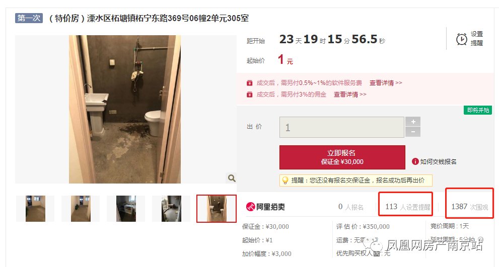 刚需|1元起拍!溧水这套刚需小户型特价房,要捡漏吗?