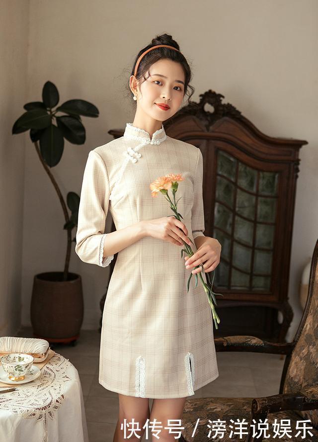 最近火了一种裙子,叫“旗袍裙”,显瘦复古,单穿打底两不误