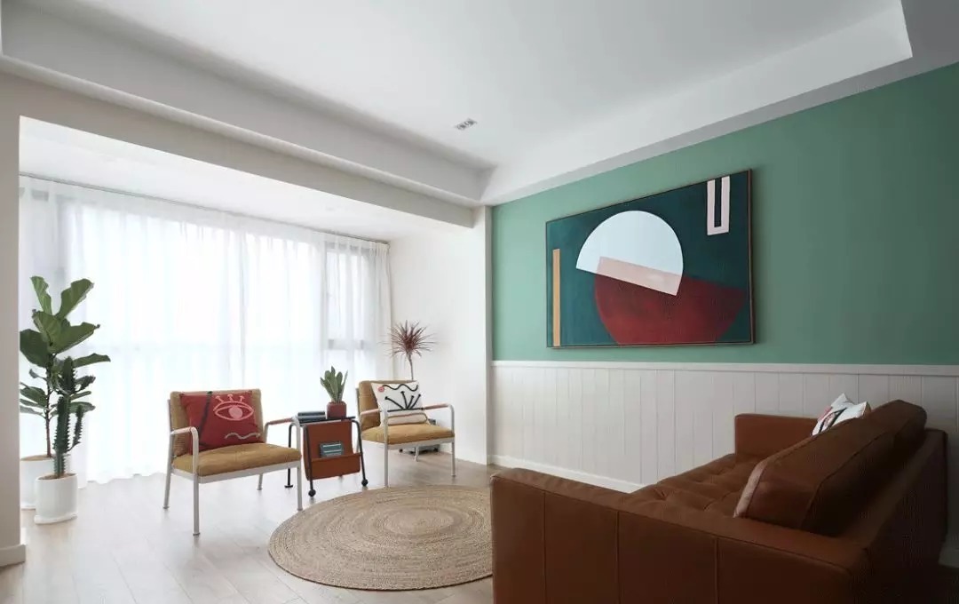 柜子|109㎡现代欧式混搭风,清新时尚又轻奢,小复古