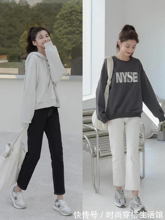 面料|连衣裙失宠了,今年流行的是“薄卫衣+裤子”,保暖显瘦又时髦
