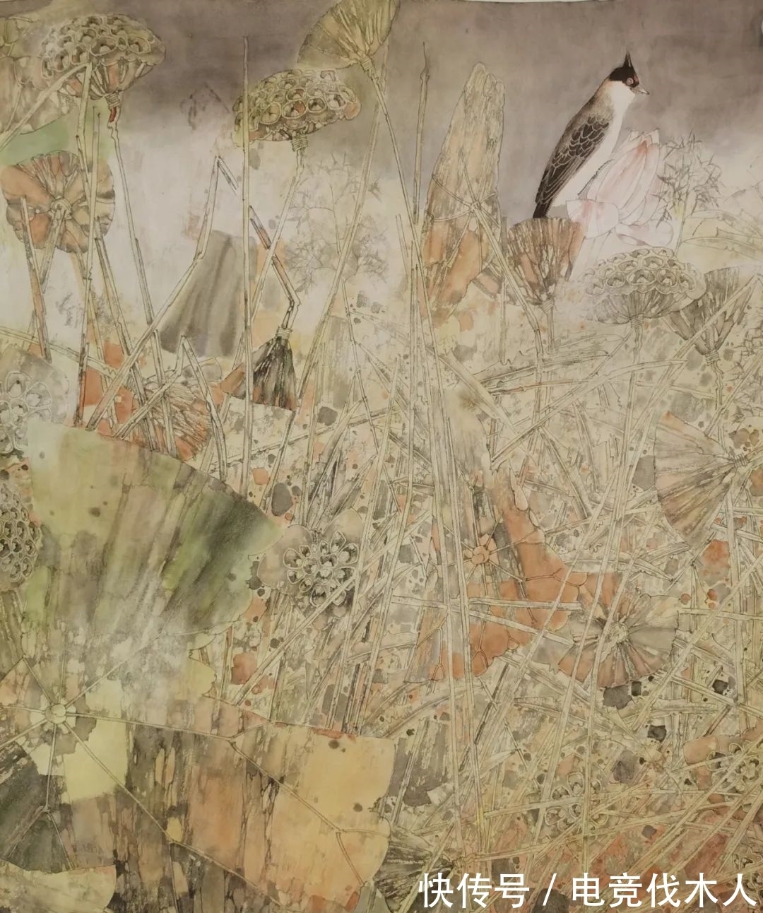 荷塘长卷!生命感动 大美创构——著名画家卢东近作荷塘长卷《家园》