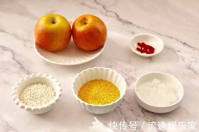 苹果版小米粥,熬粥也能做出花样来,颜值高还好喝