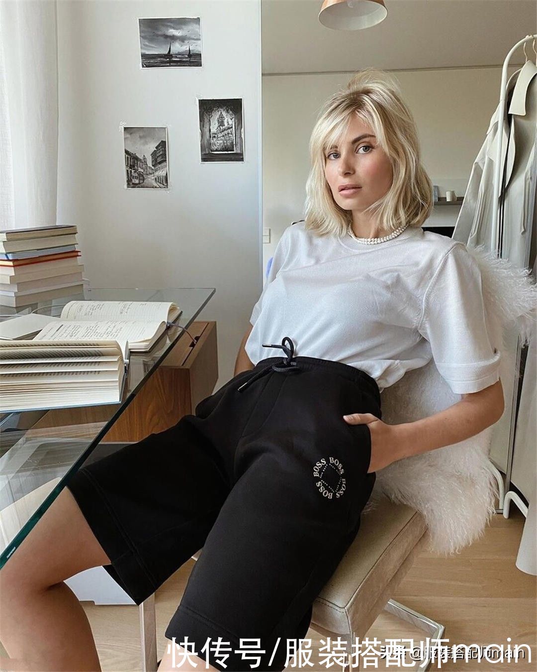 衣领|一学就会的3个搭配思路，还愁“T恤+短裤”穿不出彩吗？