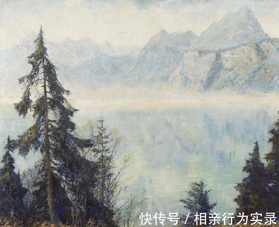 空间感&他是印象派画家,风景油画调子清雅,动感的笔触肌理让人赏心悦目