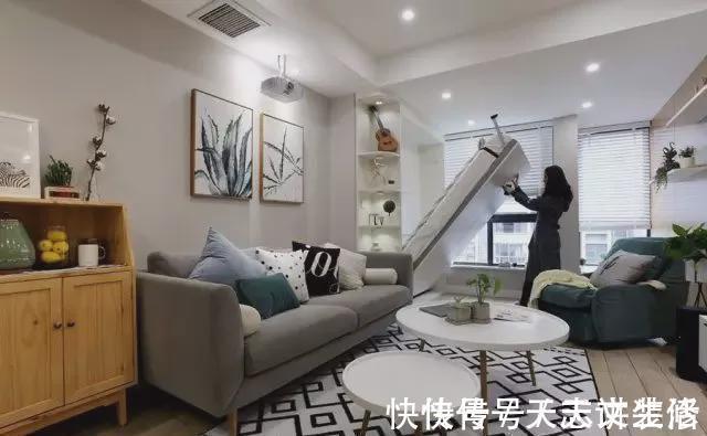 主卧室|55㎡的小户型竟然一点也不挤，主卧室还有个大衣帽间！