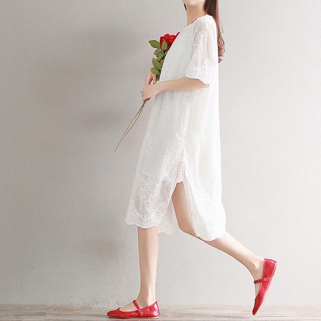 文艺|中式改良旗袍裙,棉麻材质、宽松A字版型,小清新风格