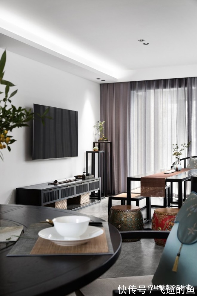 新中式|二居室143平米新中式