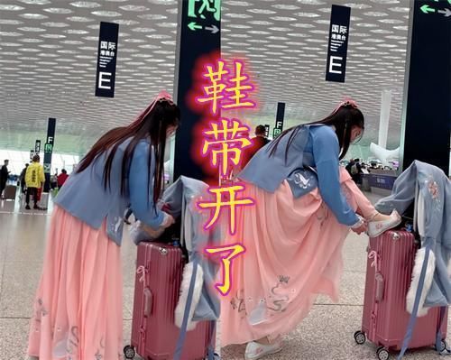 汉服出行有多难?发簪松动没啥,开鞋带没啥,看到最后:太难了