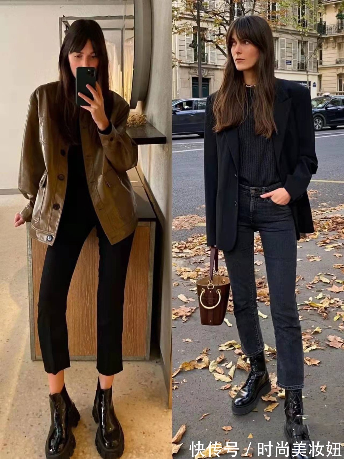 紧身裤 冬天有一双“短靴”就够了,能搭遍所有外套,洋气不说还显腿长