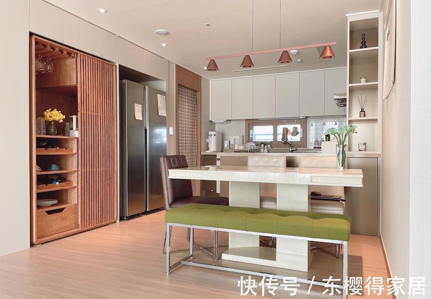 餐边柜|为了两个小公主，109㎡淘汰沙发和电视，温馨轻松的氛围惹人羡慕