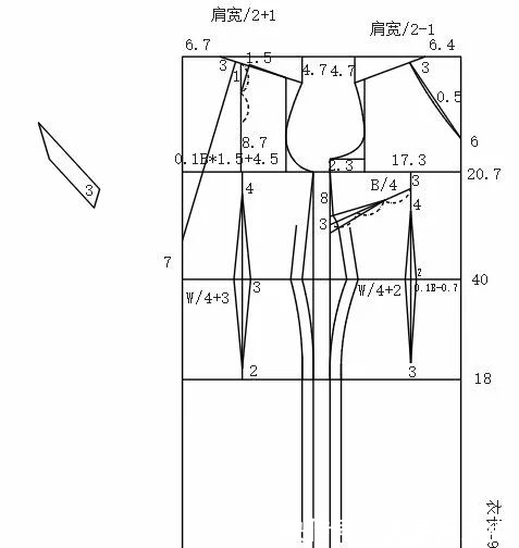 连衣裙 时尚制版|这款连衣裙不对称、纽扣装饰、鱼尾多处设计，如何制版