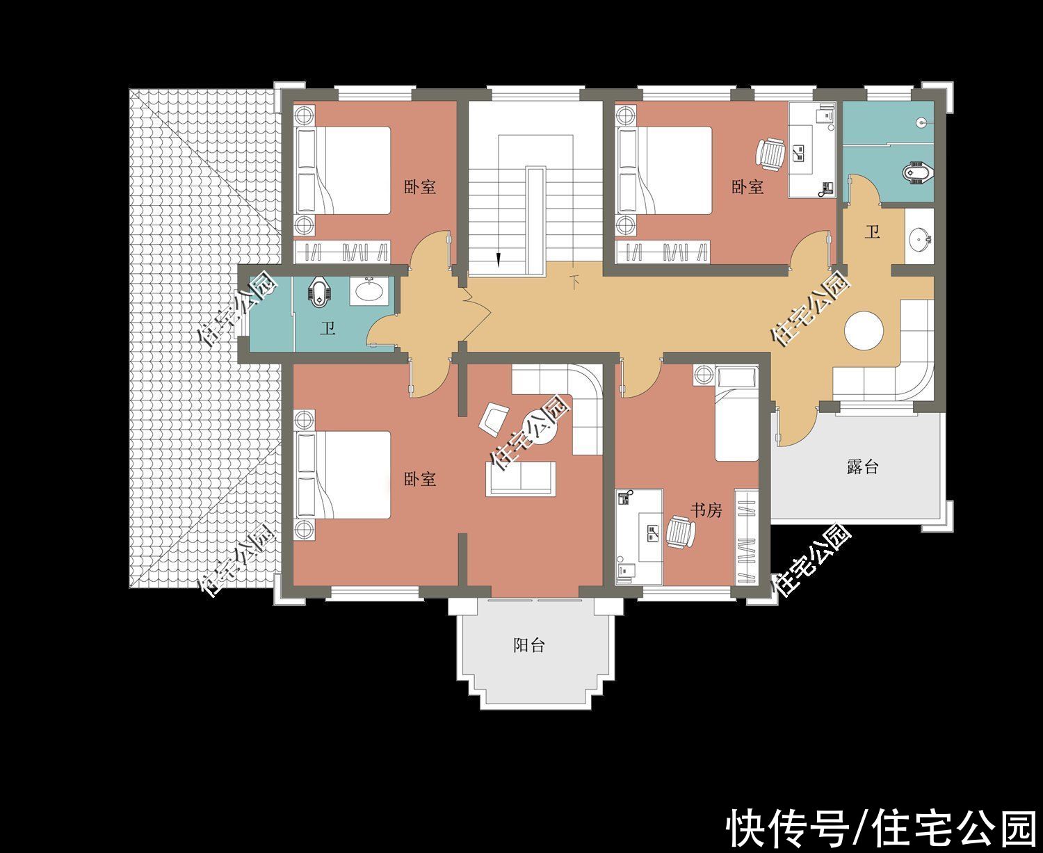 占地面积|10套柴火灶户型推荐，实用性不输城里小区房，尤其是第6套太美了