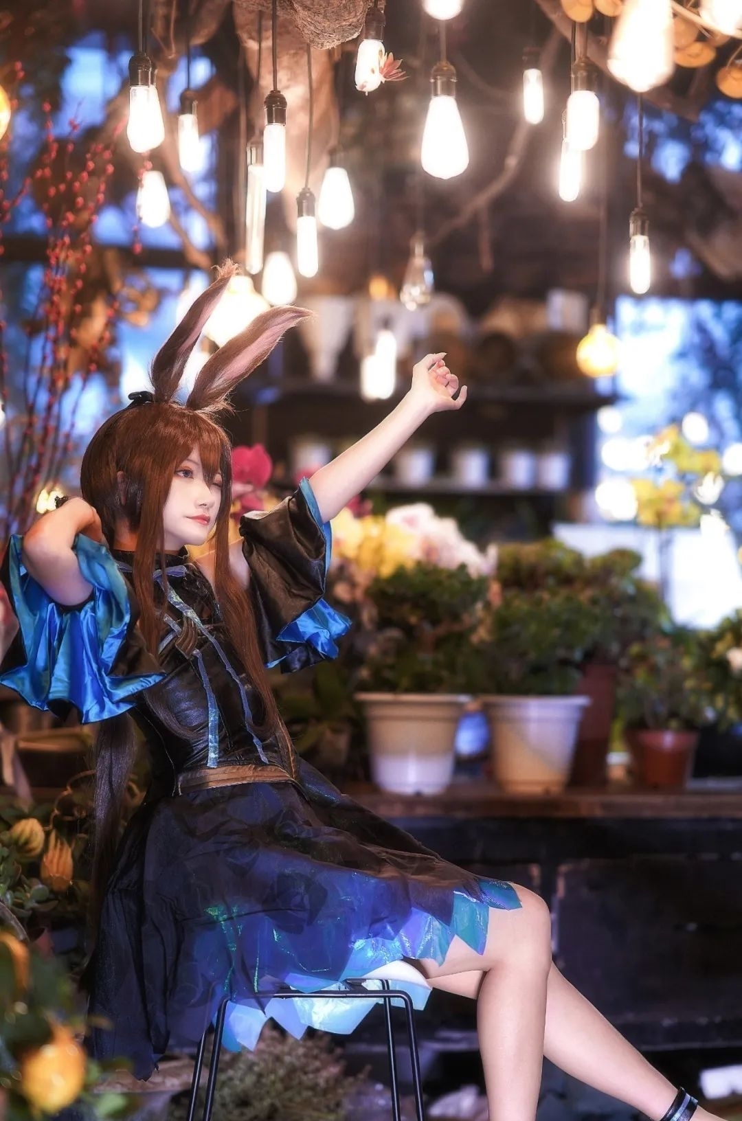 明日方舟|cos:明日方舟阿米娅联动小礼服cos正片@折崎,是只可爱的兔兔