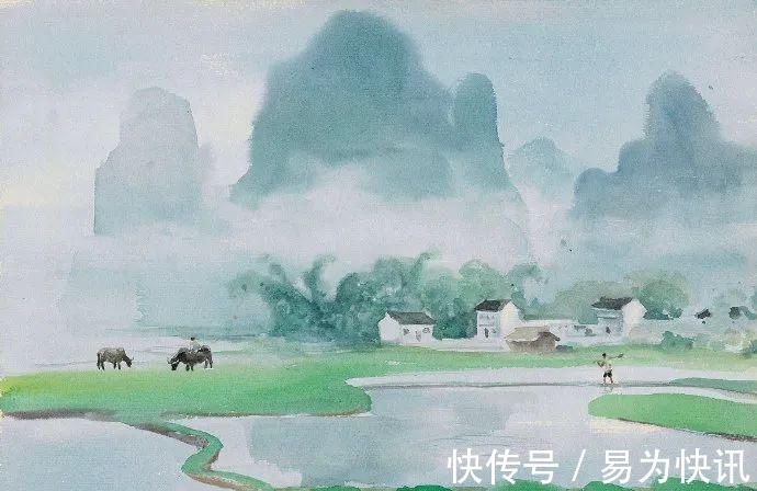 徐悲鸿!他被徐悲鸿称为“中国艺术界卓绝天才”,融入水墨意境的水彩,太美好了!