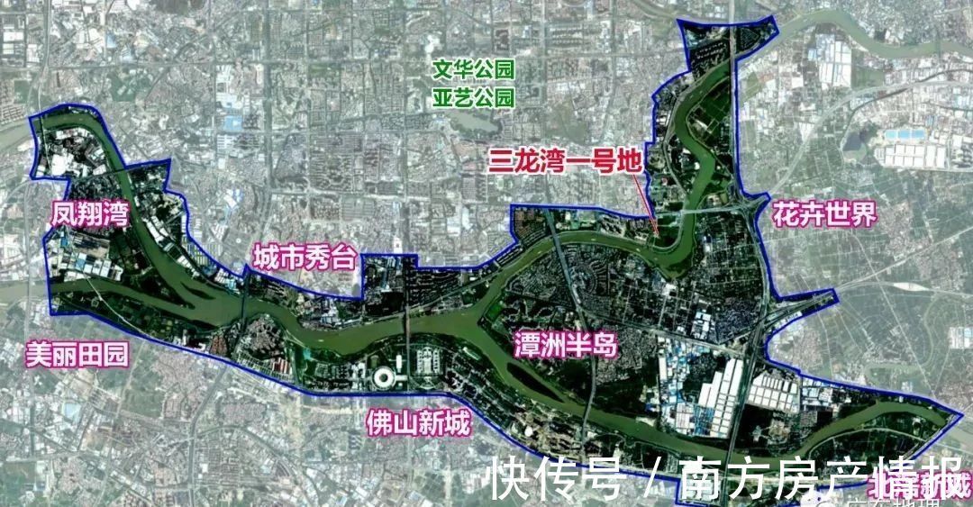 自有资金|佛山市区真正的豪宅来了,三龙湾商住地51.78亿起拍,江景地标