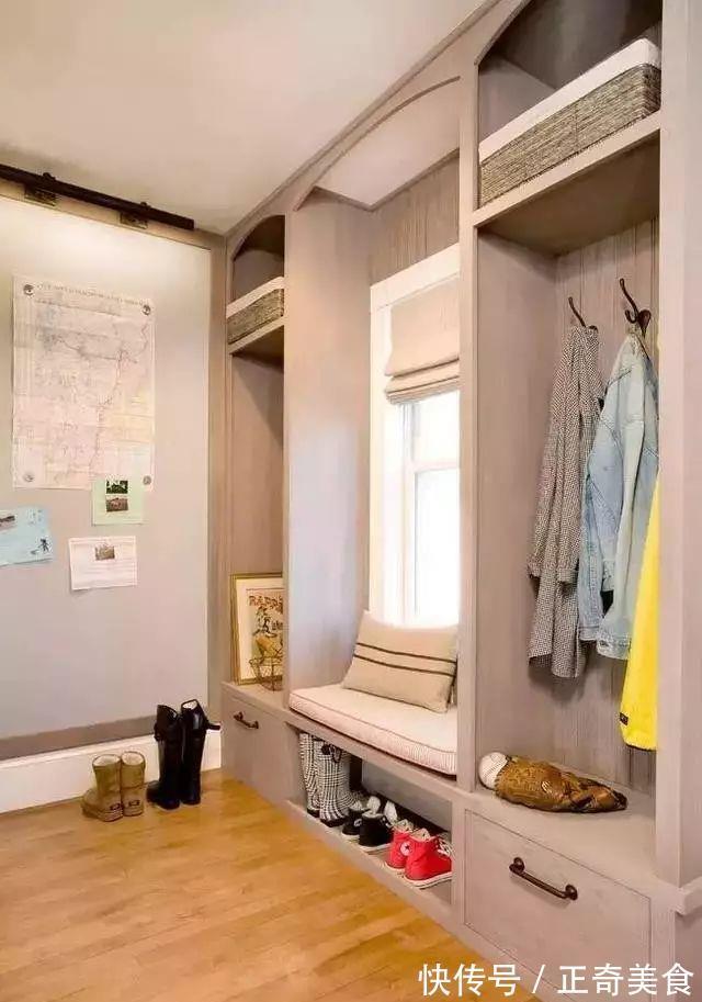 居家服|玄关空间够大,可以做个衣帽间,换鞋子换衣服都方便