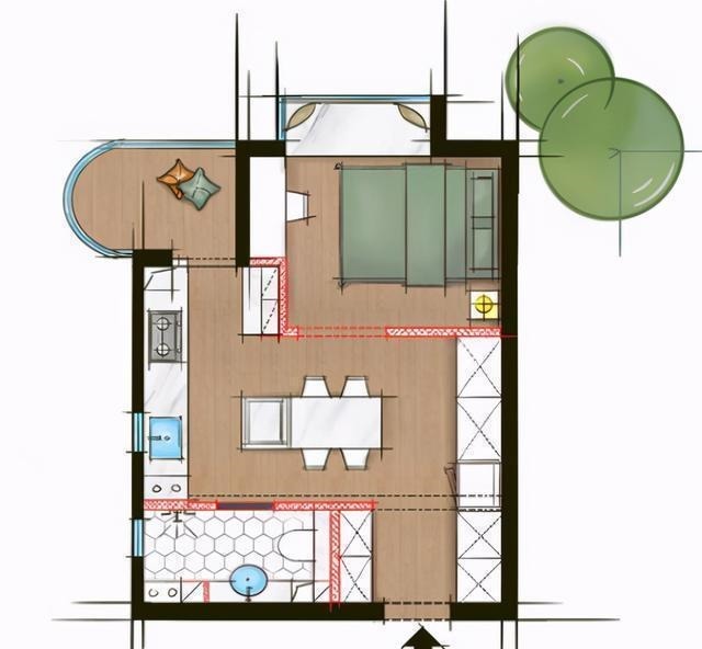 麻雀|一个人住,怎么舒服怎么来!43㎡,麻雀虽小五脏俱全