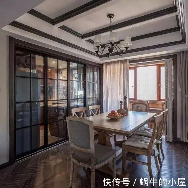 美式|140平美式三居,老公坚持阳台装折叠门、设吧台,太漂亮实用了