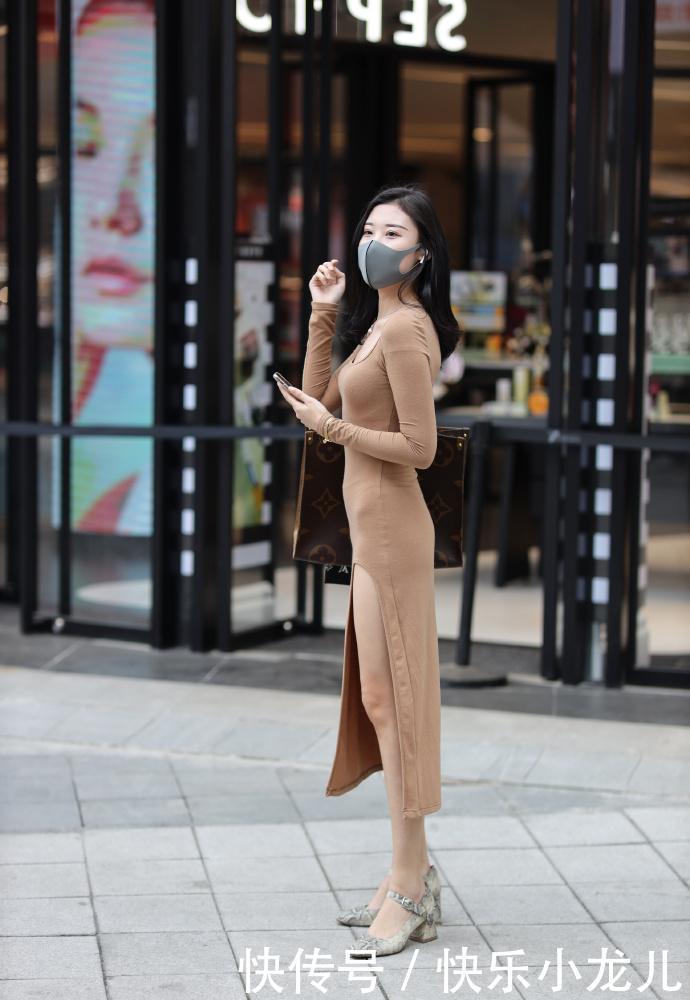 连衣裙|时髦抹胸高开叉修身连衣裙，自信地秀出大长腿，展现出自身的魅力