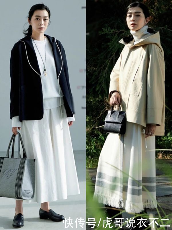 40岁的女人穿裙装不显老，瞧日本女人的开春搭配，优雅又有气质