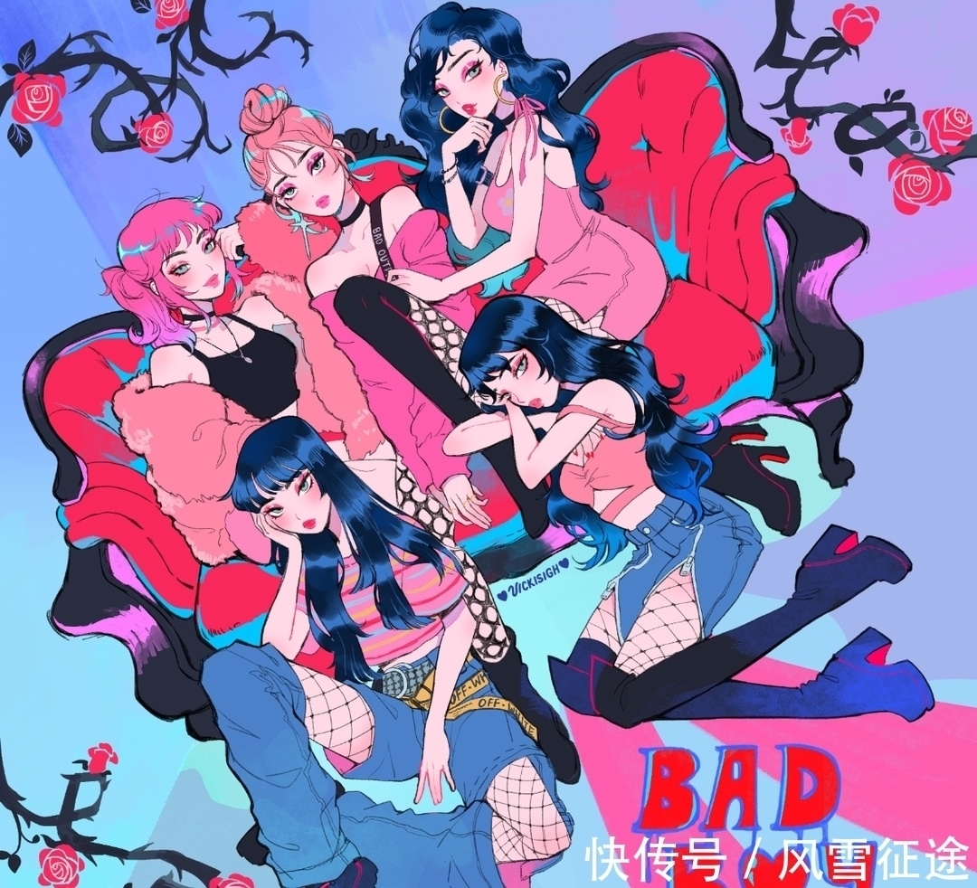 画面|魔法少女系列插画,甜美温柔的画风,画面美好且奇幻