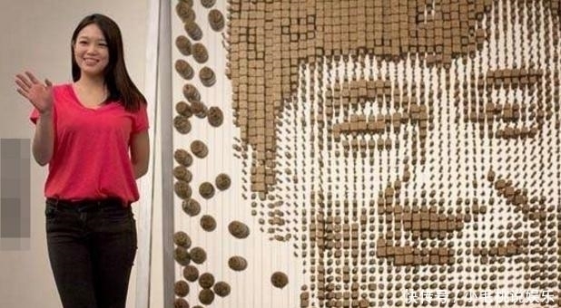 作画|女孩用6万多根筷子作画, 完工后成龙大哥说我买了