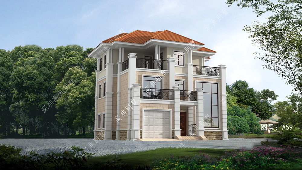 欧式|这款欧式三层别墅,占地方正,时尚个性。