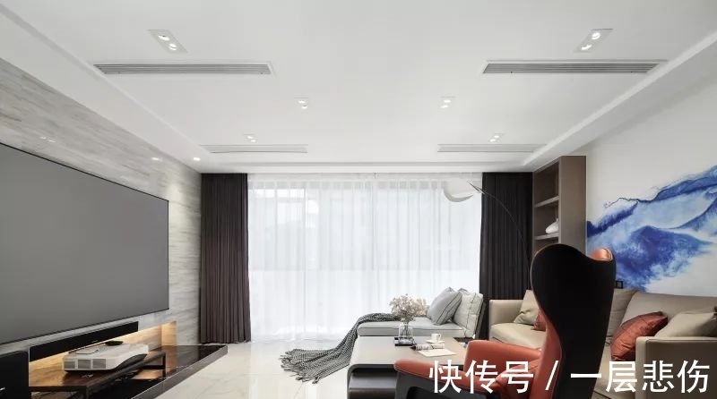 床头柜|140㎡现代简约,简约空间里的一抹蓝,华丽舒适有档次