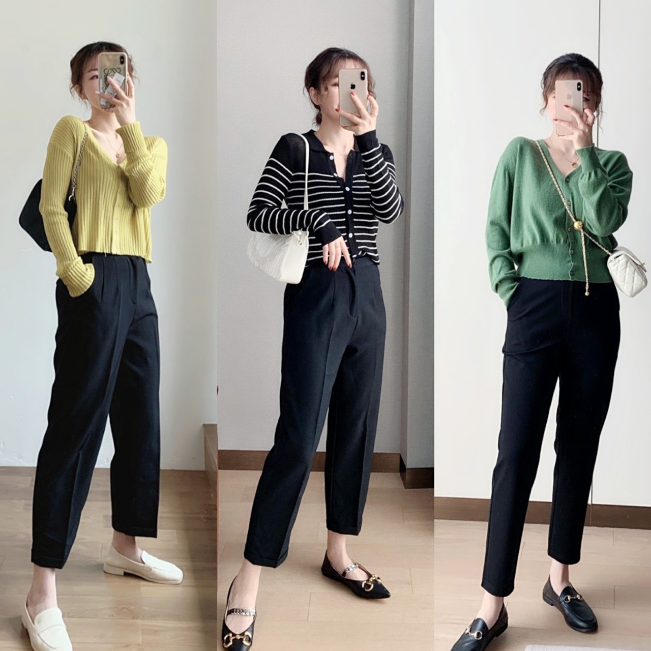 气质感|女生通勤穿搭建议,基础款上衣搭配半身裙,洋气显高又显瘦,好美