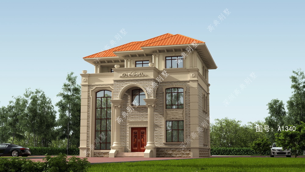 三楼|欧式自建别墅,方方正正,符合农村的要求。