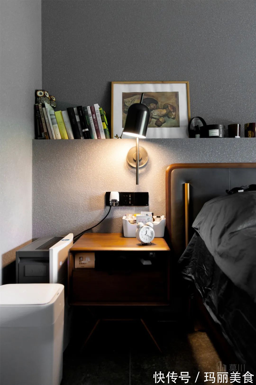 深木色|99㎡现代工业风,85后女神的家,满屋高级灰,绿植清新点缀