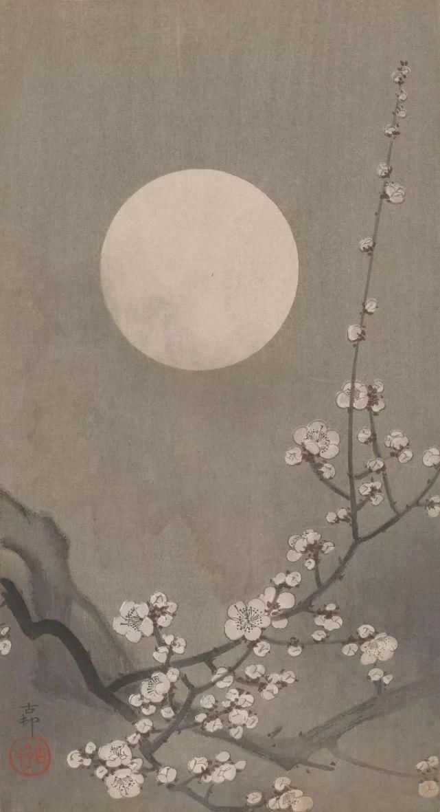 日本绘画大师的花鸟画，淡雅清新