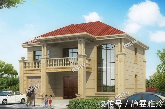 别墅|简欧和新中式风格设计,带车库的农村别墅,第一栋妥妥的豪宅