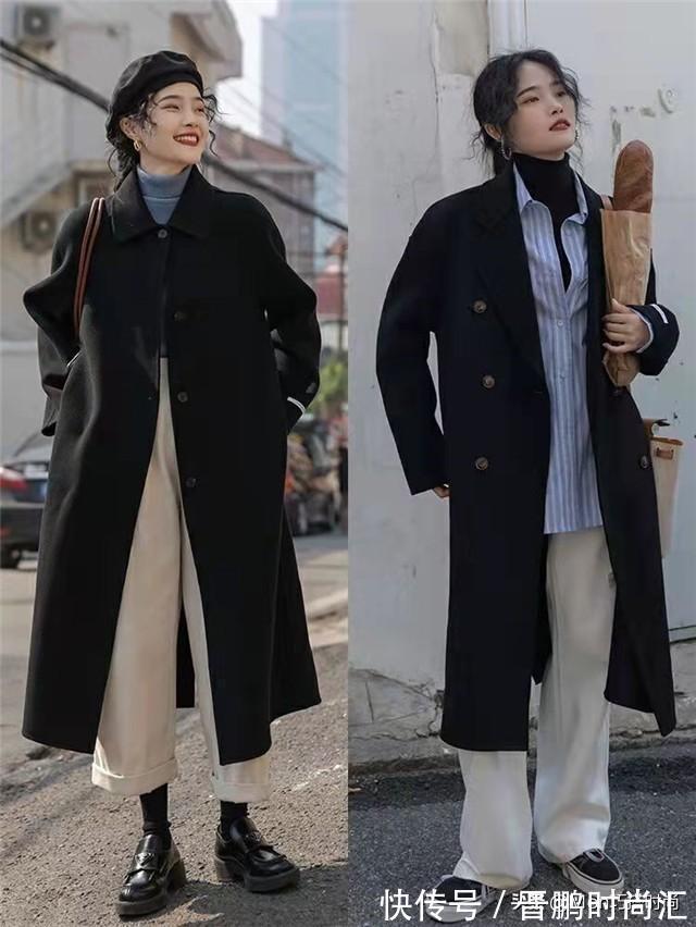 高筒裤 阔腿裤收起来吧！今年流行的过踝大衣，配高筒裤，妥妥的遮肉增高