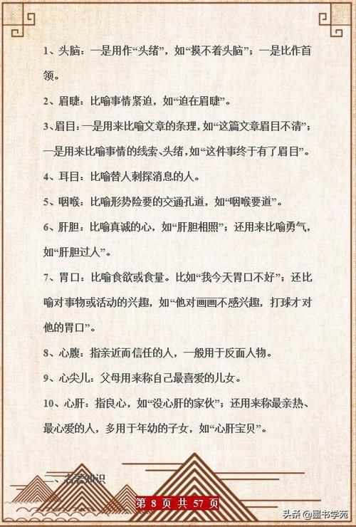 小学语文：课外知识汇总，给孩子打印天天看看，考试再也不丢分