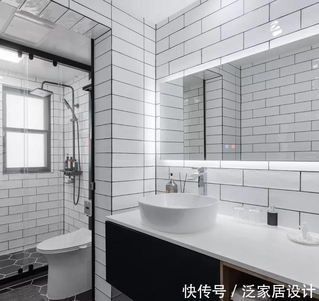 背景墙|94平现代三室，半开放式厨房、书房，让居室互通互透，共享光线