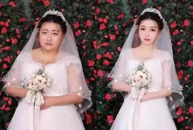 修图|“最大反差婚纱照”走红,修图前后判若两人,网友:这是本人?