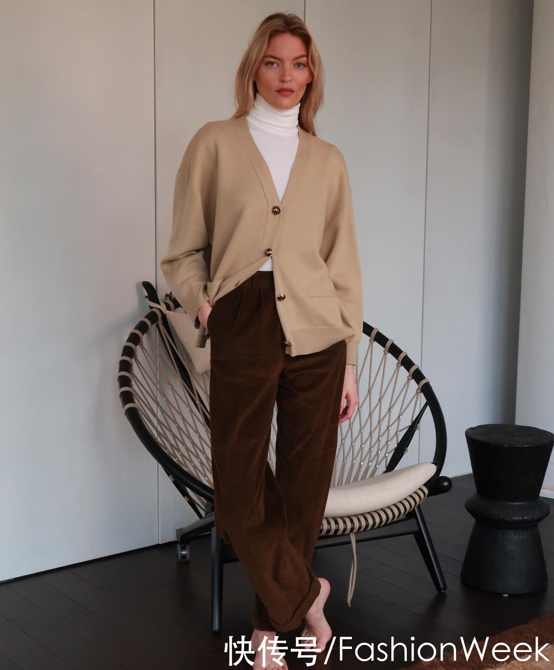 和秋冬超配的大地色，时髦典雅的穿搭，尽显优雅女人魅力